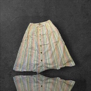 J. Crew Pastel Striped A-Line Skirt